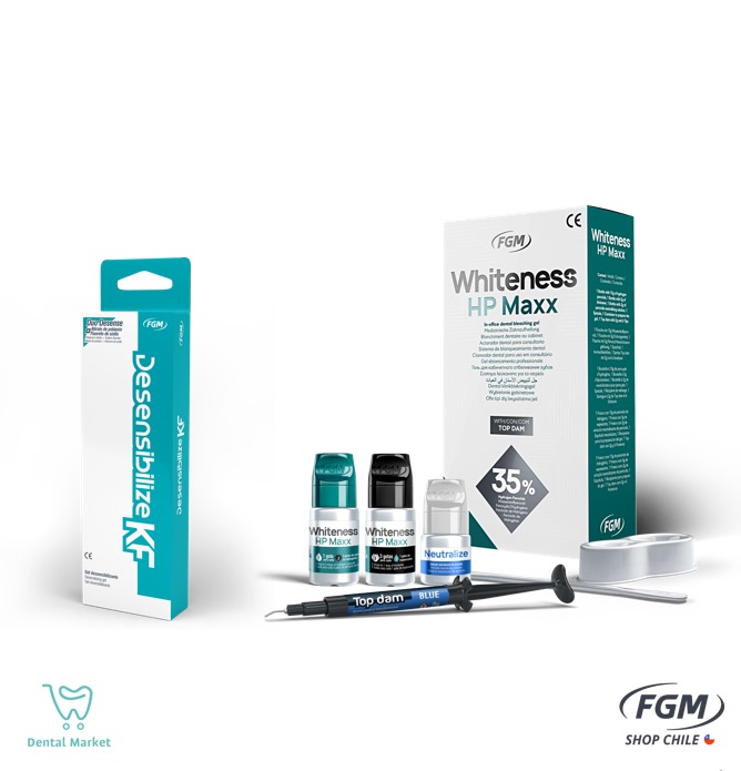 Kit HP maxx+ Desensibilizante. Dental Market, te regala el Desensibilizante KF 2% para tus blanquemientos.