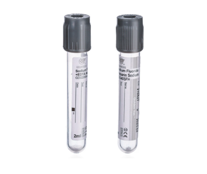 TUBO MUESTRA SANGRE GRIS 2 ML