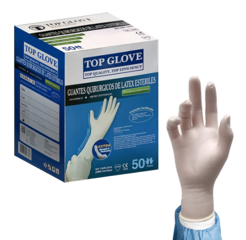 GUANTE QUIRURGICO TOP GLOVE LEVEMENTE EMPOLVADO