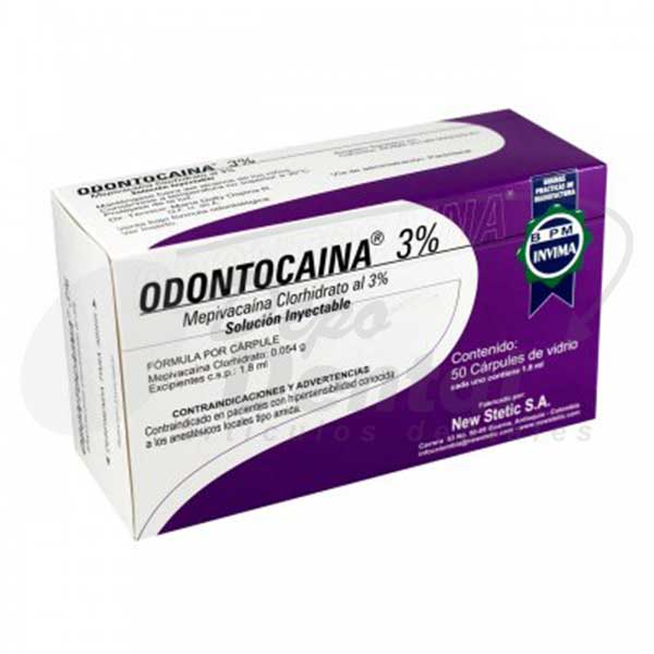 ANESTESIA AL 3% ODONTOCAINA NEW STETIC