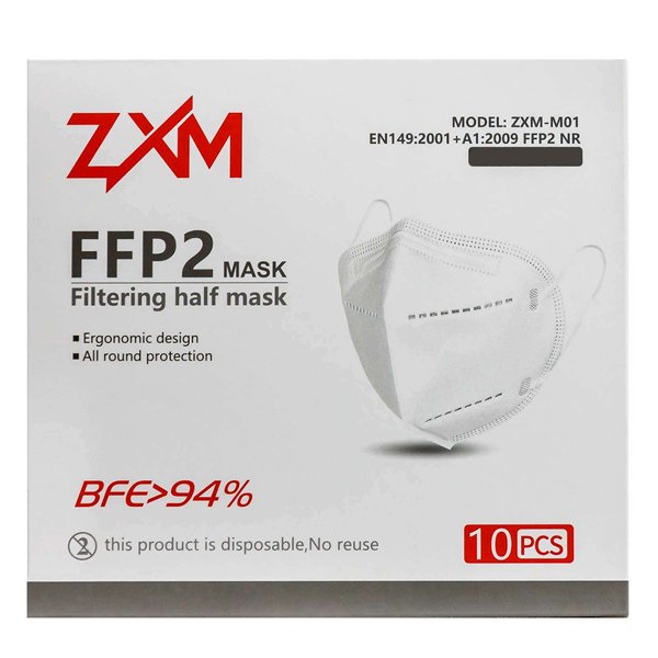 MASCARILLA FFP2 CAJA 10 UNIDADES ZXM