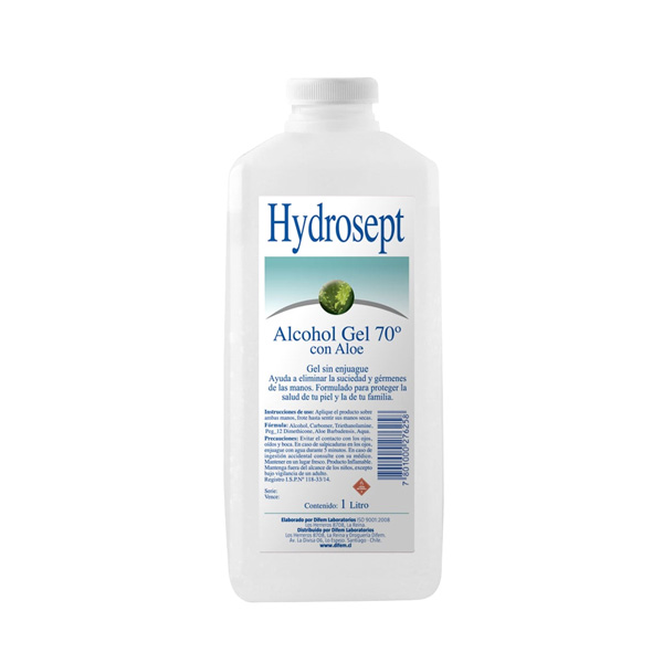 ALCOHOL GEL HYDROSEPT 1 LITRO DIFEM