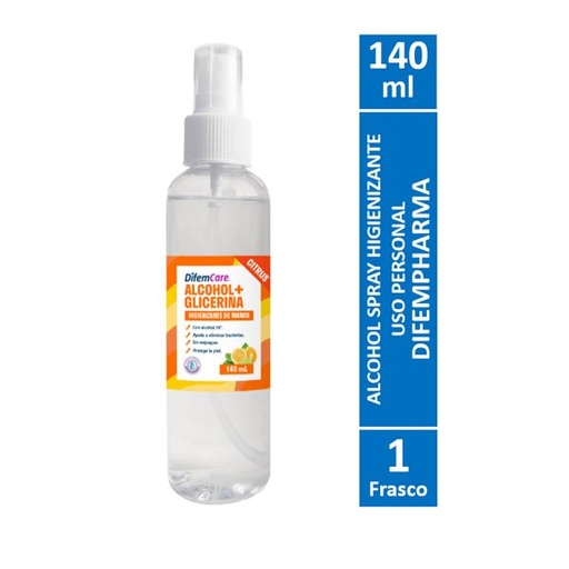 ALCOHOL + GLICERINA CITRUS DIFEM 140ML