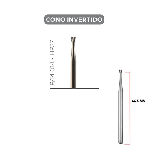 FRESAS DE CARBIDE CONO INVERTIDO 0.14 PIEZA DE MANO KERR