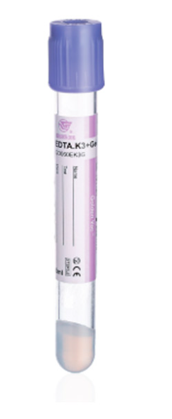 TUBO MUESTRA SANGRE LILA 4 ML