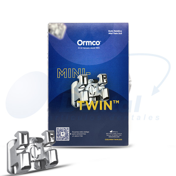 SET DE BRACKETS METALICOS ROTH MINI-TWIN ORMCO